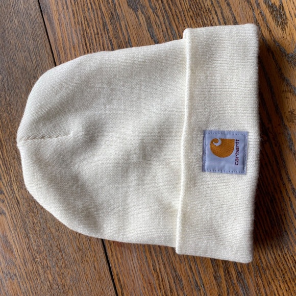 CARHARTT ivory ribbed knit beanie/one size/excellent condition - Picture 2 of 3